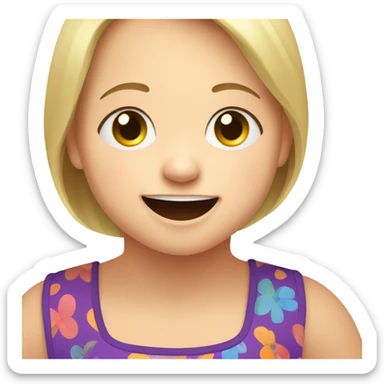 Down syndrome kid sticker