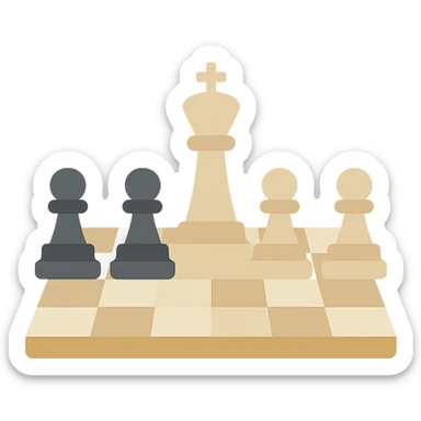The opening phase of a chess game sticker