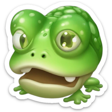 Tête de grenouille qui pleure sticker