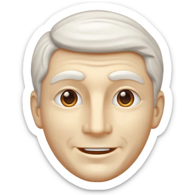 Marble style statue of man face happy sticker