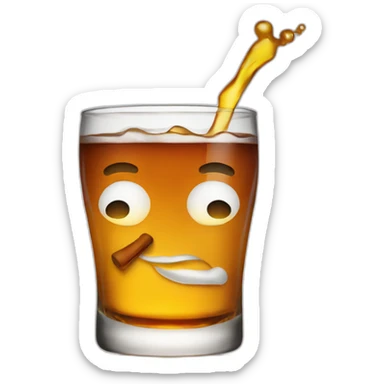 Drinking wisky sticker