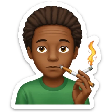 Jamaican boy smoking sticker