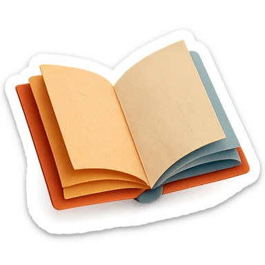 paper craft style, book theme sticker