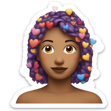 Face with hearts all over  sticker