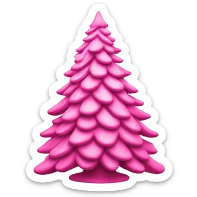 Pink Christmas tree sticker