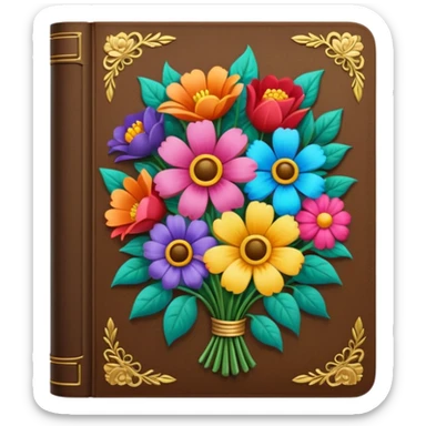 Bible with flowers sticker