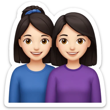 two--girls-best-friends-darkhair-darkhair sticker
