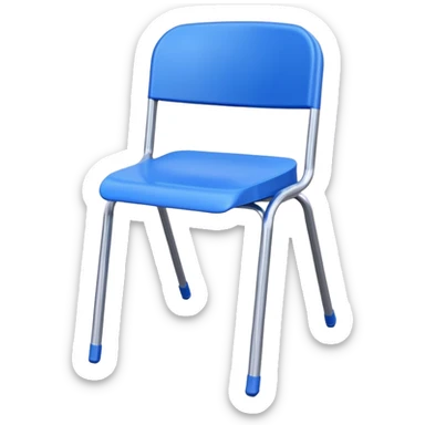 fast blue school plastic chair sticker