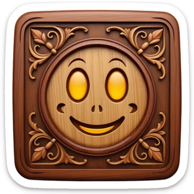 Wood carving sticker