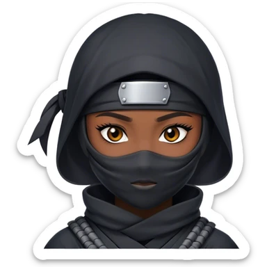 cool ninja girl sticker