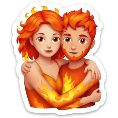 Soulmates flame sticker