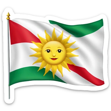 The flag of Kurdistan sticker