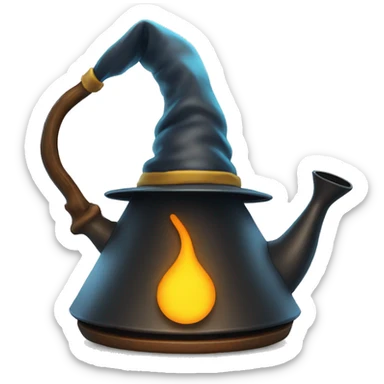 wizard hat on a kettle sticker