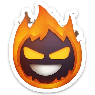 flames spread across embers sticker
