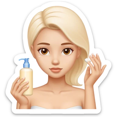 Lotion on girl  sticker