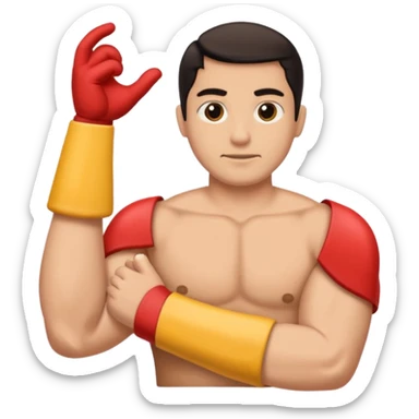 Dos puños y un brazo largo junto sticker