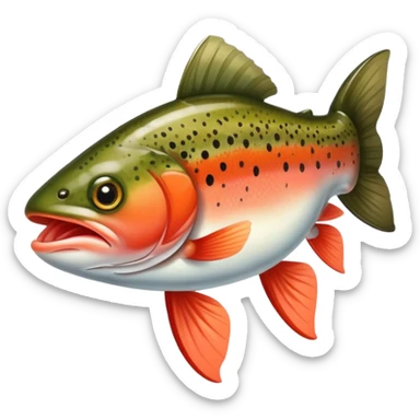 Truite qui gobe un insecte sticker