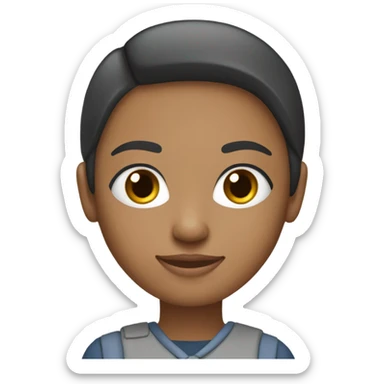 Computer science student woman, lighter skin tone   sticker