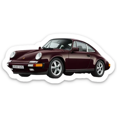 Dunkel weinroter porsche sticker