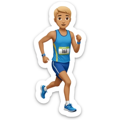 a person running a marathon  sticker