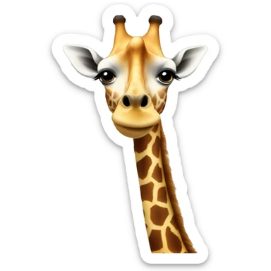 Giraffe blowing a kiss sticker