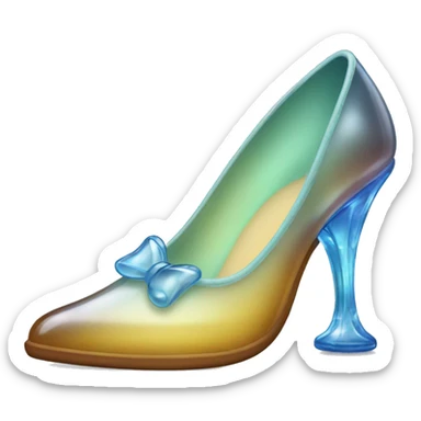 Glass shoe from cinderella sticker