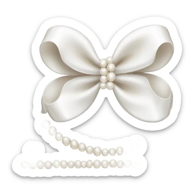 Bow made of pearls ￼ sticker