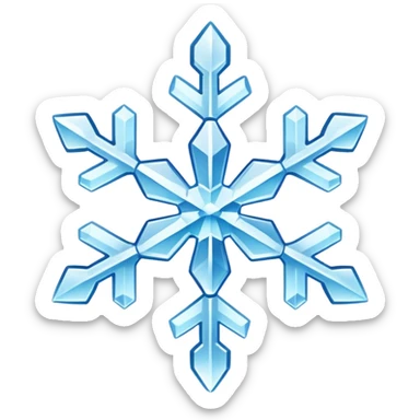snowflake ice object icon, icy crystal shape, glossy frozen look, 3D cartoon, soft shadow, mobile game icon style, centered, clean background, no text, no watermark
 sticker