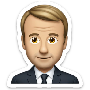 Emmanuel Macron sur un écureuil sticker