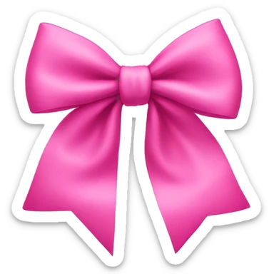 Pink bow sticker
