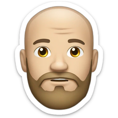 White Mma fighter whithout beard sticker