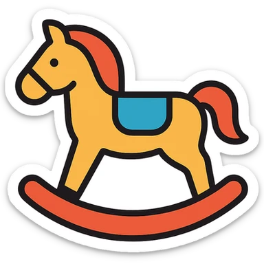 rocking horse sticker