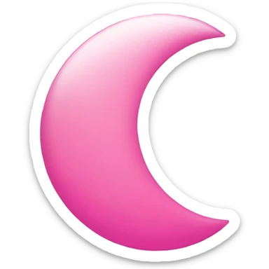 Pink half moon  sticker