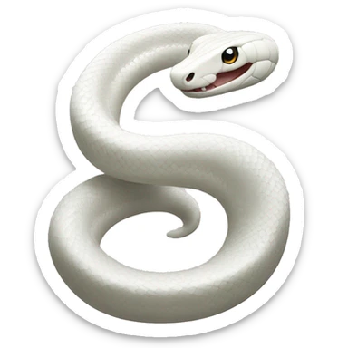 White snake with daimond  sticker