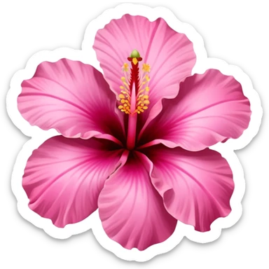 super realistic pink hawaiian flower sticker