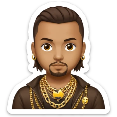 Sean Paul with dark brown hair sticker