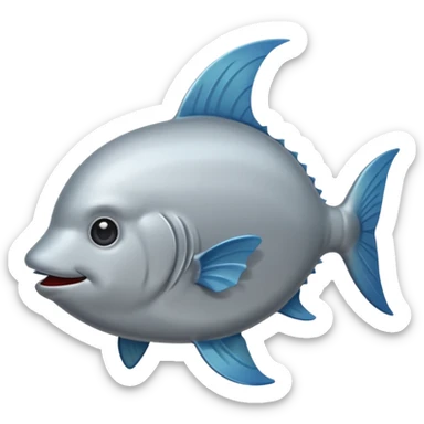 Emoji of Sunfish (also known as moonfish) sticker