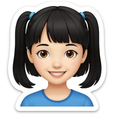 It's a trend setter that gives information about all kinds of skin and beauty, but it's a bit mild with black hair, bangs, and pigtails. It's kind of cute and smiling sticker