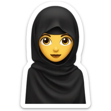 yas niqab black sticker