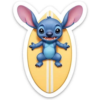 Stitch on surfboard  sticker