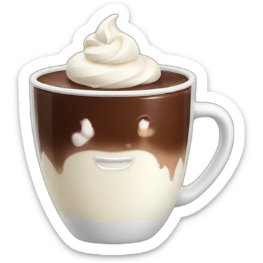 cioccolata calda con panna sticker
