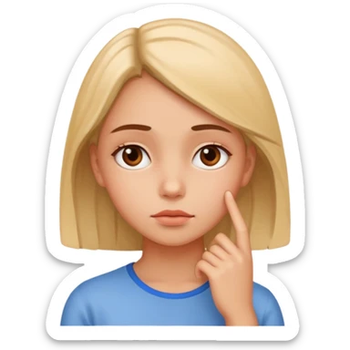 the girl thinks about several people sticker