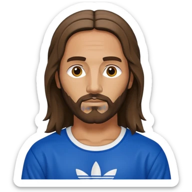 jesus in adidas clothes looking cool sticker