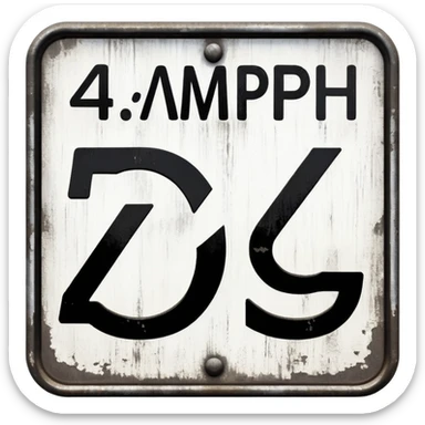 43 mph sign sticker