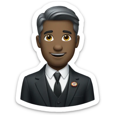 tomas the tank engine in a president outfit sticker