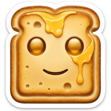 Cheese toast iphone emoji  closed sticker