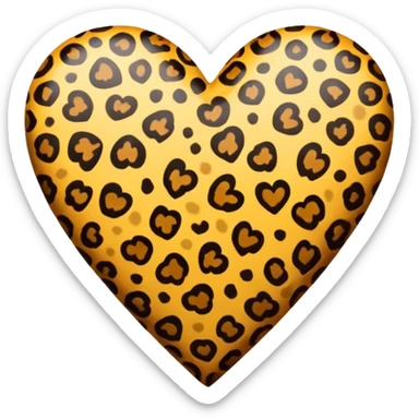 Cœur léopard  sticker