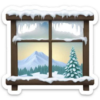 Winter window  sticker