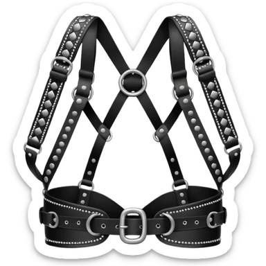 Male BDSM clothing, Chest Harness，excluding the head and the icon, keep it simple. sticker