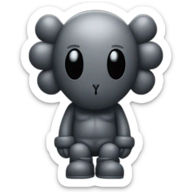 kaws with x as eyes  sticker